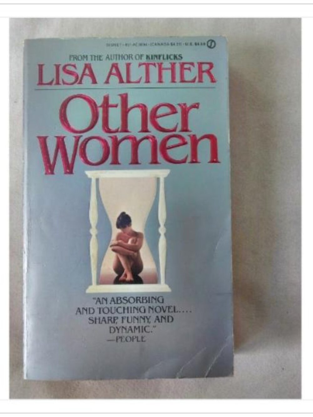 Other Women Lisa Alther 1985 First Signet Printing Book Vintage Novel Read